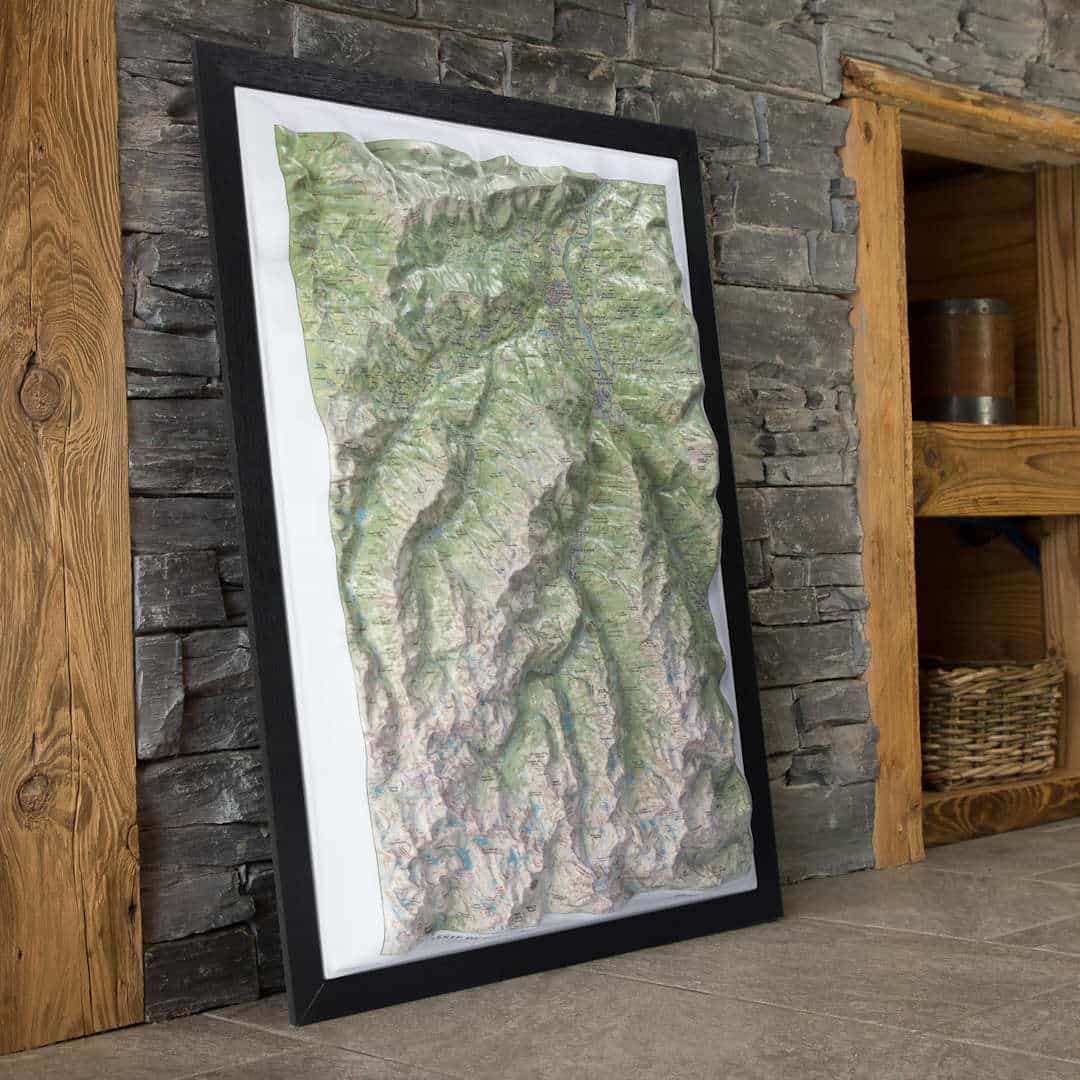 Carte en relief - Massif de Cauterets - 50 x 70 x 6,8 cm | Dénivelés Editions carte en relief Dénivelés Editions 