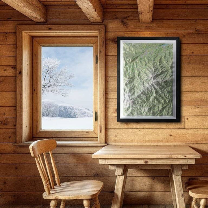Carte en relief - Massif du Canigou - Massís del Canigó - 50 x 70 x 6 cm | Dénivelés Editions carte en relief Dénivelés Editions 