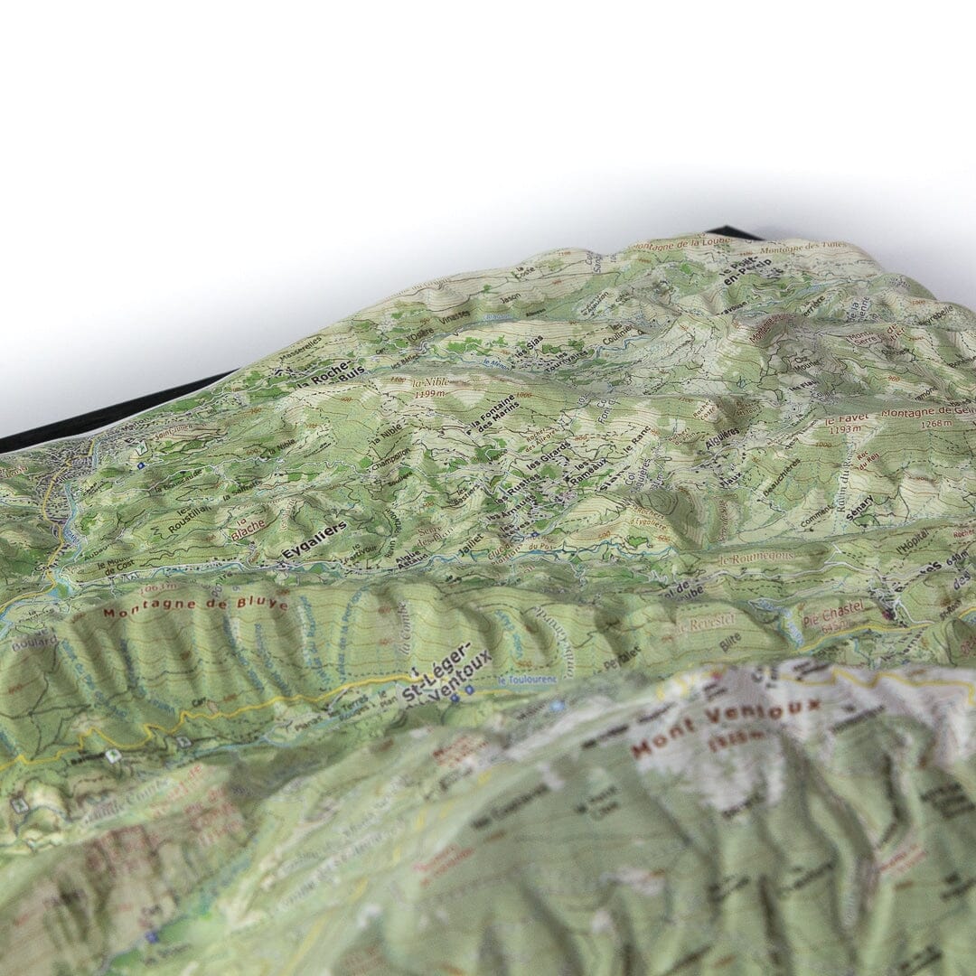 Carte en relief - Mont Ventoux - 70 x 50 x 4,5 cm | Dénivelés Editions carte en relief Dénivelés Editions 