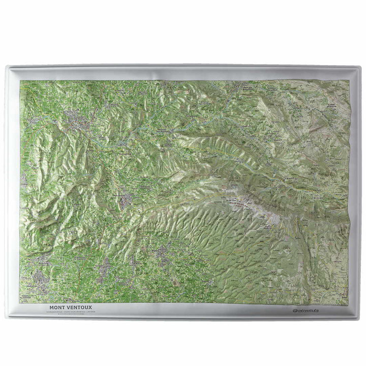 Carte en relief - Mont Ventoux - 70 x 50 x 4,5 cm | Dénivelés Editions carte en relief Dénivelés Editions Default Title