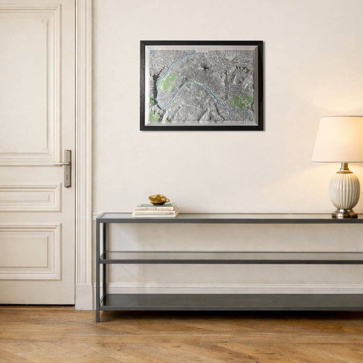 Carte en relief - Paris - 70 x 50 x 2 cm | Dénivelés Editions carte en relief Dénivelés Editions 