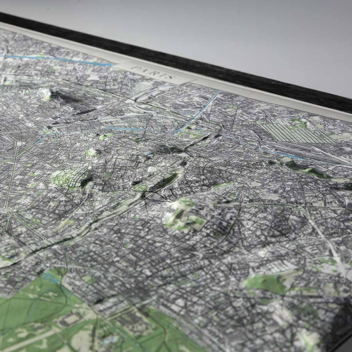 Carte en relief - Paris - 70 x 50 x 2 cm | Dénivelés Editions carte en relief Dénivelés Editions 