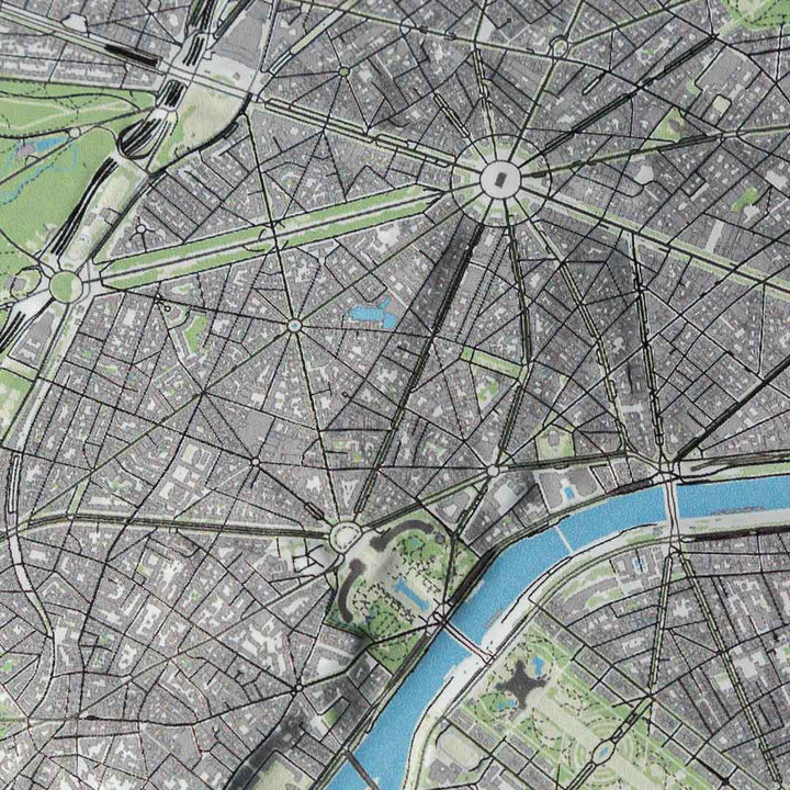 Carte en relief - Paris - 70 x 50 x 2 cm | Dénivelés Editions carte en relief Dénivelés Editions 