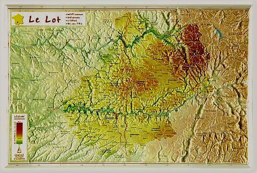 Carte en relief petit format - Lot - 21 X 31 cm carte relief petit format Reliefs Editions 