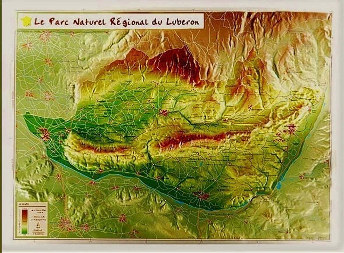 Carte en relief petit format - Parc naturel régional du Luberon - 31,8 X 42,8 cm carte en relief Reliefs Editions Default Title