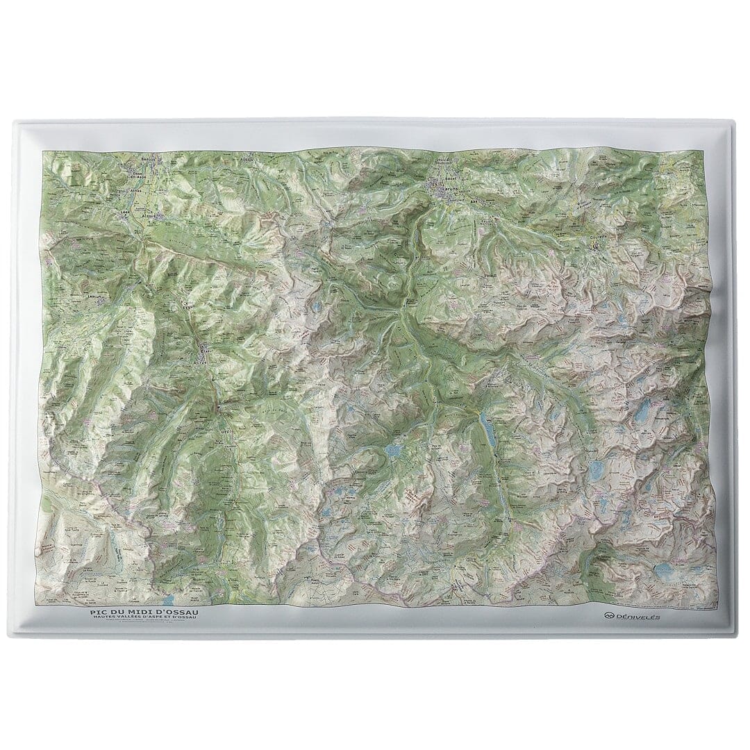 Carte en relief - Pic du Midi d'Ossau - 70 x 50 x 6,5 cm | Dénivelés Editions carte en relief Dénivelés Editions Default Title