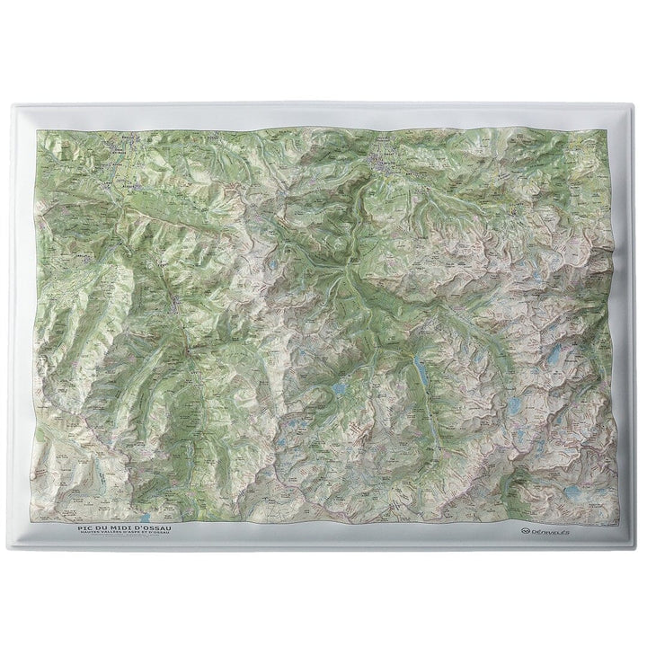 Carte en relief - Pic du Midi d'Ossau - 70 x 50 x 6,5 cm | Dénivelés Editions carte en relief Dénivelés Editions Default Title
