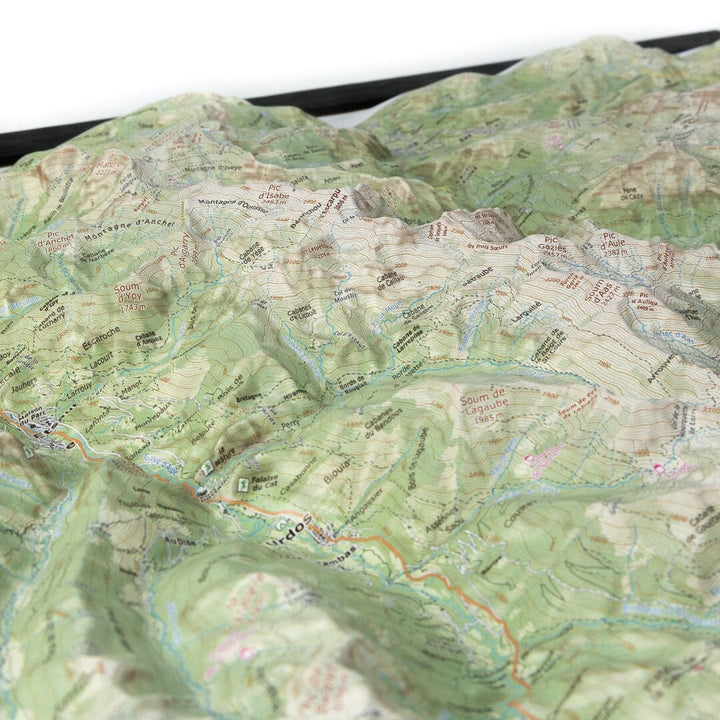 Carte en relief - Pic du Midi d'Ossau - 70 x 50 x 6,5 cm | Dénivelés Editions carte en relief Dénivelés Editions 