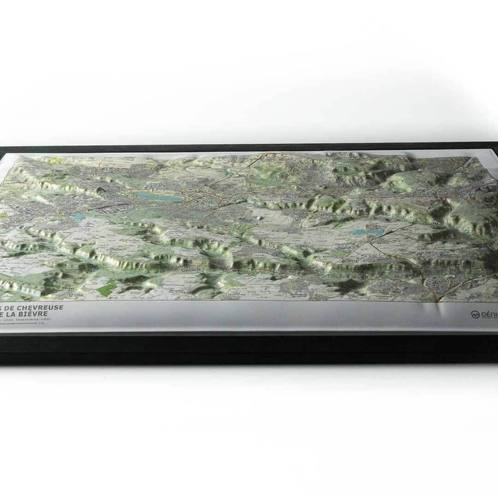 Carte en relief - Vallées de Chevreuse et de la Bièvre - 70 x 50 x 2 cm | Dénivelés Editions carte en relief Dénivelés Editions 