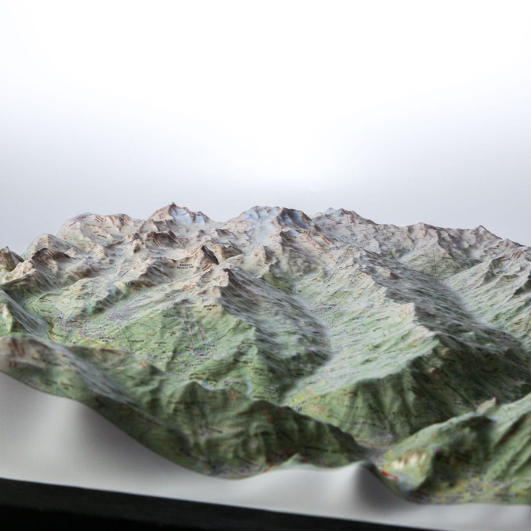 Carte en relief - Vanoise : Les 3 Vallées - 50 x 70 x 7 cm | Dénivelés Editions carte en relief Dénivelés Editions 