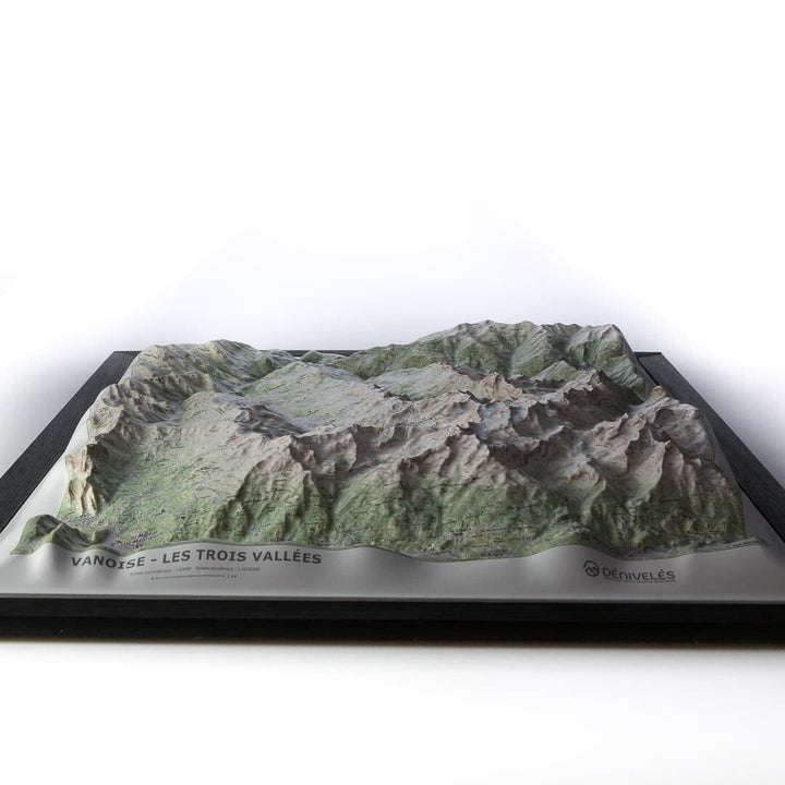 Carte en relief - Vanoise : Les 3 Vallées - 50 x 70 x 7 cm | Dénivelés Editions carte en relief Dénivelés Editions 