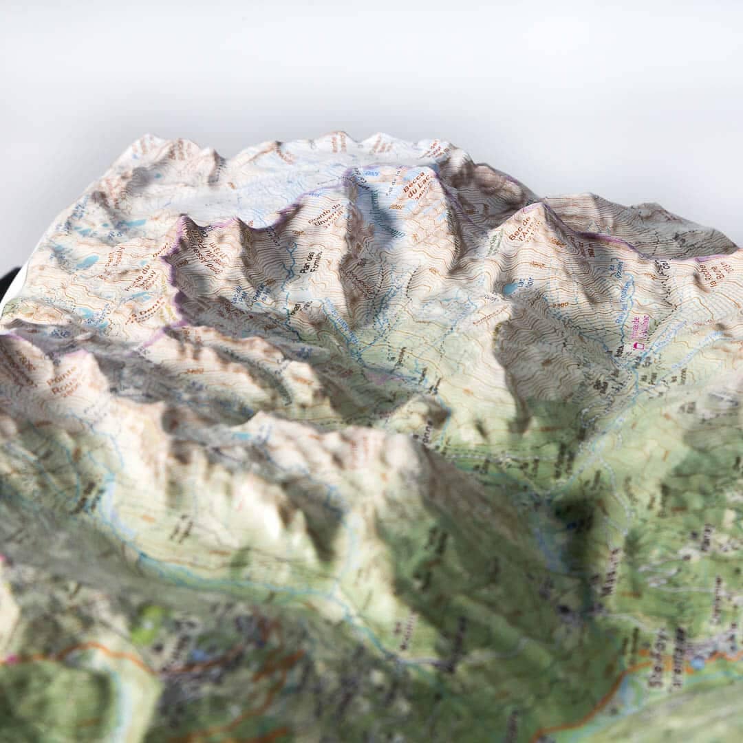 Carte en relief - Vanoise, Les Arcs, La Plagne - 50 x 70 x 7 cm | Dénivelés Editions carte en relief Dénivelés Editions 