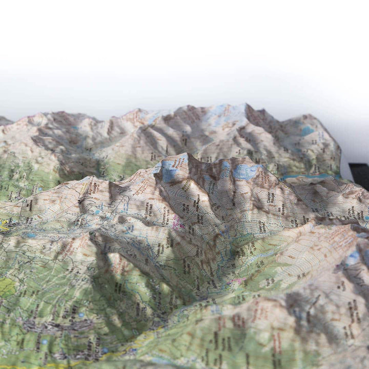 Carte en relief - Vanoise, Les Arcs, La Plagne - 50 x 70 x 7 cm | Dénivelés Editions carte en relief Dénivelés Editions 