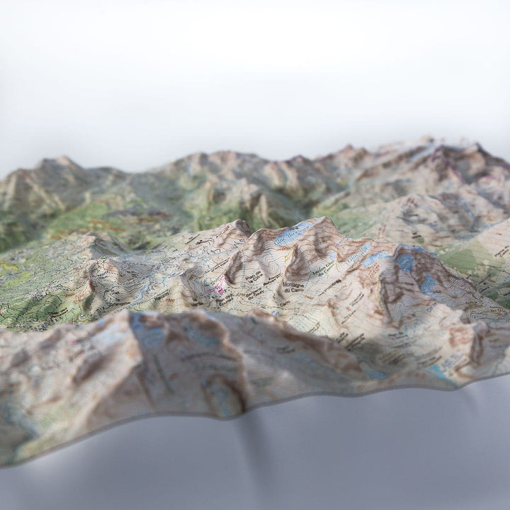 Carte en relief - Vanoise, Les Arcs, La Plagne - 50 x 70 x 7 cm | Dénivelés Editions carte en relief Dénivelés Editions 
