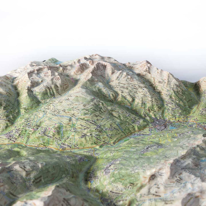 Carte en relief - Vanoise, Les Arcs, La Plagne - 50 x 70 x 7 cm | Dénivelés Editions carte en relief Dénivelés Editions 