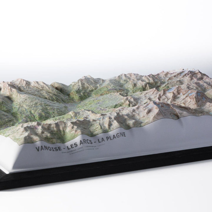 Carte en relief - Vanoise, Les Arcs, La Plagne - 50 x 70 x 7 cm | Dénivelés Editions carte en relief Dénivelés Editions 