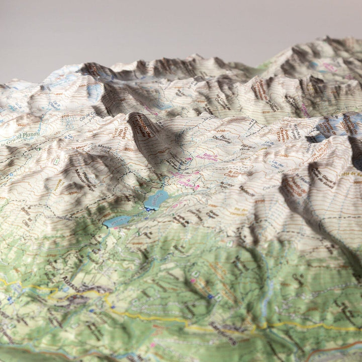 Carte en relief - Vanoise : Les Glaciers - 50 x 70 cm | Dénivelés Editions carte en relief Dénivelés Editions 