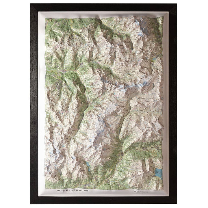 Carte en relief - Vanoise : Les Glaciers - 50 x 70 cm | Dénivelés Editions carte en relief Dénivelés Editions 