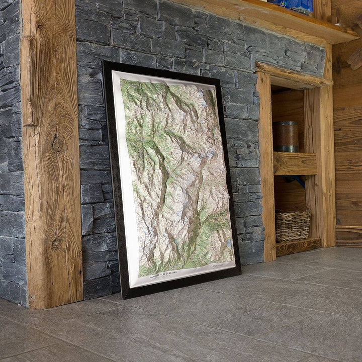 Carte en relief - Vanoise : Les Glaciers - 50 x 70 cm | Dénivelés Editions carte en relief Dénivelés Editions 