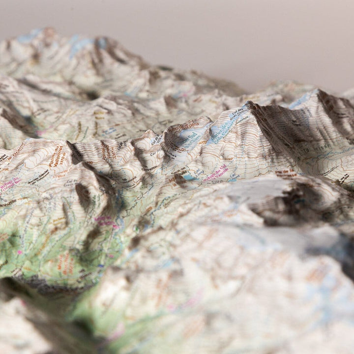 Carte en relief - Vanoise : Les Glaciers - 50 x 70 cm | Dénivelés Editions carte en relief Dénivelés Editions 