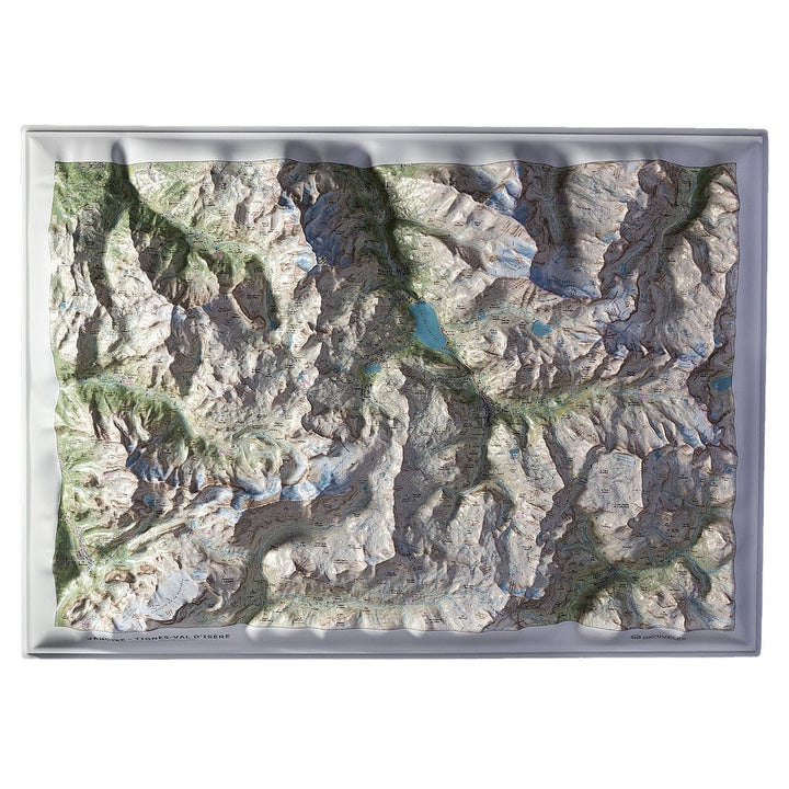 Carte en relief - Vanoise, Tignes, Val d'Isère - 70 x 50 x 7 cm | Dénivelés Editions carte en relief Dénivelés Editions Default Title