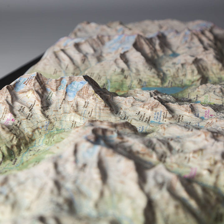 Carte en relief - Vanoise, Tignes, Val d'Isère - 70 x 50 x 7 cm | Dénivelés Editions carte en relief Dénivelés Editions 