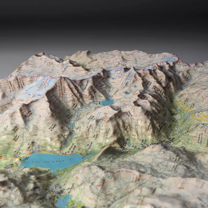Carte en relief - Vanoise, Tignes, Val d'Isère - 70 x 50 x 7 cm | Dénivelés Editions carte en relief Dénivelés Editions 