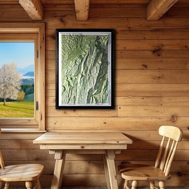 Carte en relief - Vercors Nord - 50 x 70 cm | Dénivelés Editions carte en relief Dénivelés Editions 