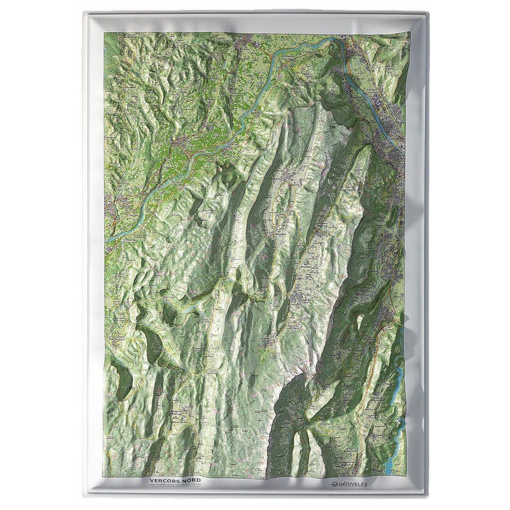 Carte en relief - Vercors Nord - 50 x 70 cm | Dénivelés Editions carte en relief Dénivelés Editions 