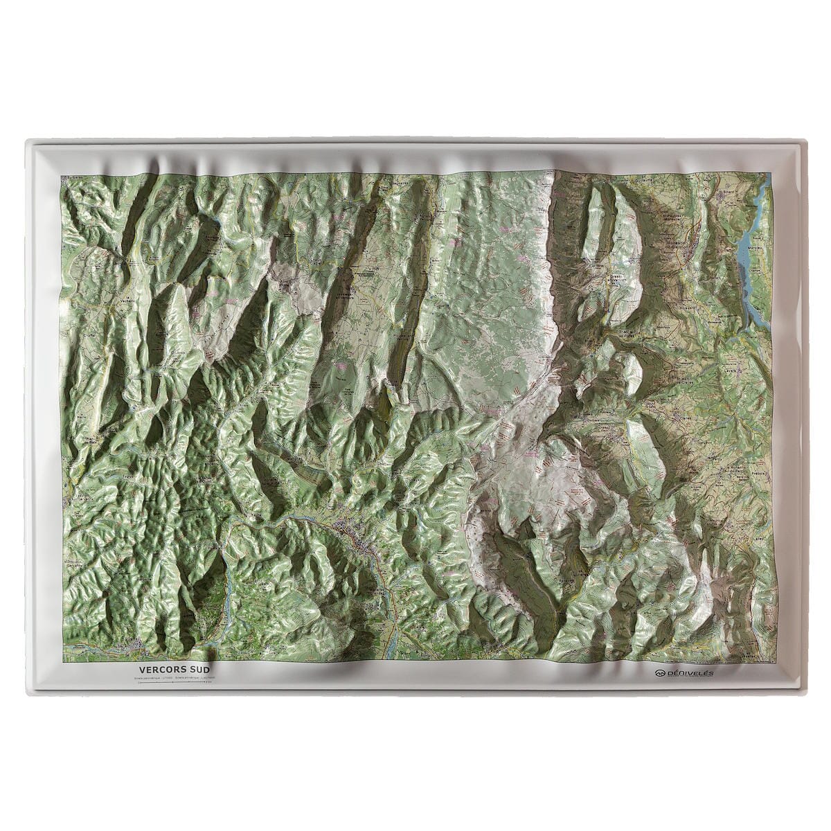 Carte en relief - Vercors Sud - 70 x 50 cm | Dénivelés Editions carte en relief Dénivelés Editions 