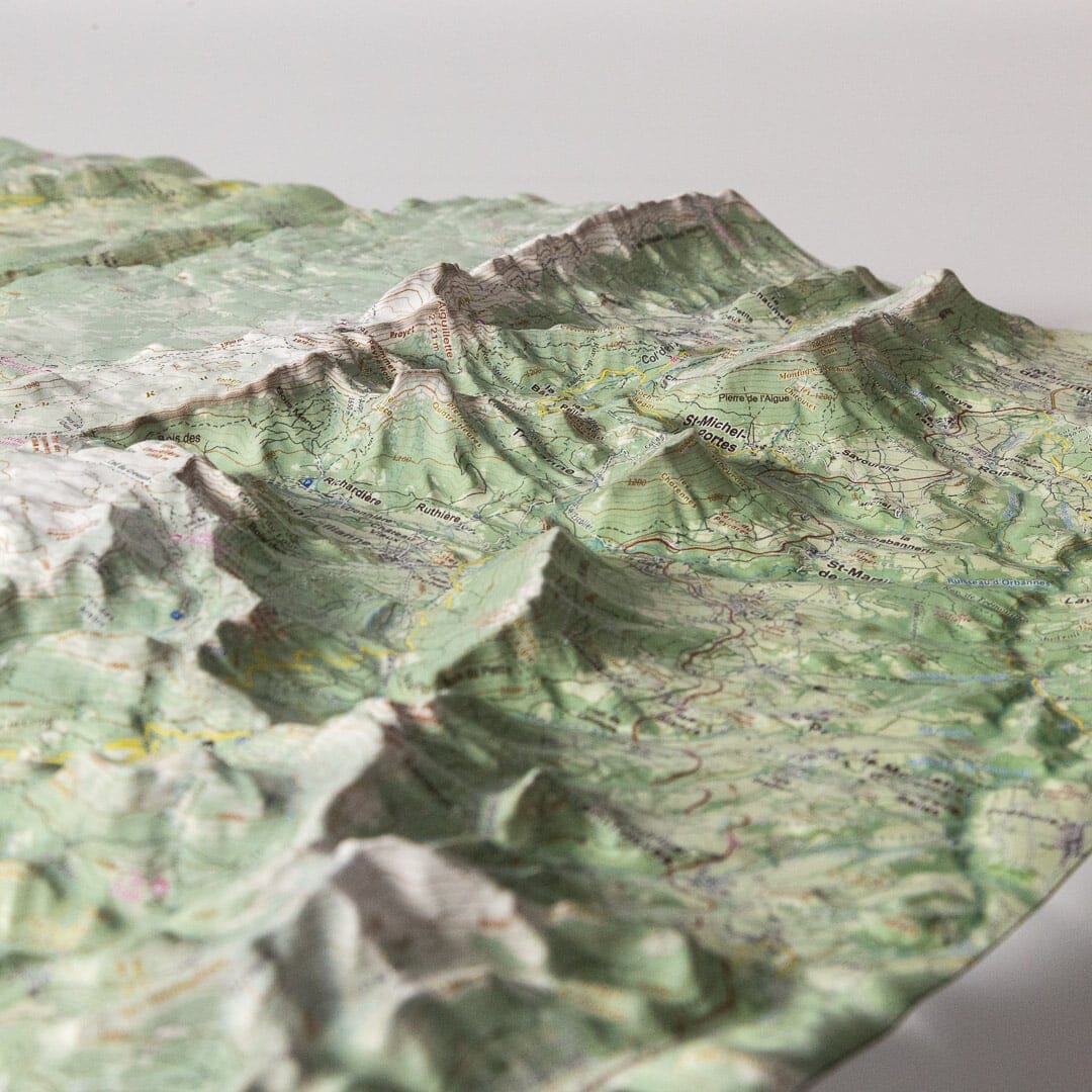 Carte en relief - Vercors Sud - 70 x 50 cm | Dénivelés Editions carte en relief Dénivelés Editions 