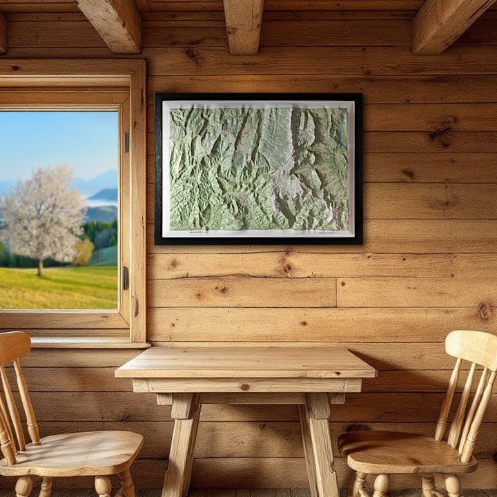 Carte en relief - Vercors Sud - 70 x 50 cm | Dénivelés Editions carte en relief Dénivelés Editions 