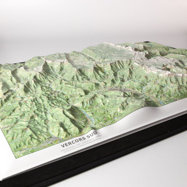Carte en relief - Vercors Sud - 70 x 50 cm | Dénivelés Editions carte en relief Dénivelés Editions 