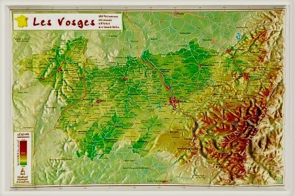 Carte en relief - Vosges - 21 X 31 cm | Relief Editions carte en relief Reliefs Editions 