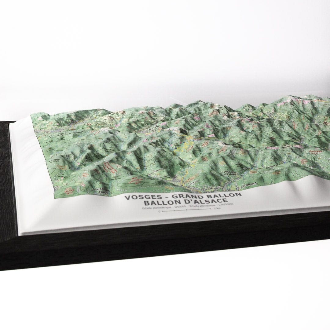 Carte en relief - Vosges - Grand Ballon - Ballon d'Alsace - 70 x 50 x 3,2 cm | Dénivelés Editions carte en relief Dénivelés Editions 