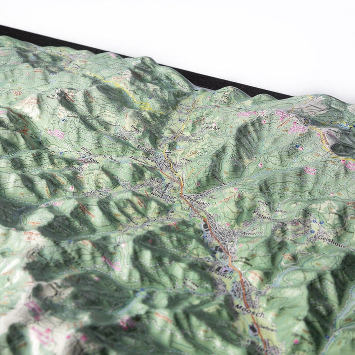 Carte en relief - Vosges - Grand Ballon - Ballon d'Alsace - 70 x 50 x 3,2 cm | Dénivelés Editions carte en relief Dénivelés Editions 