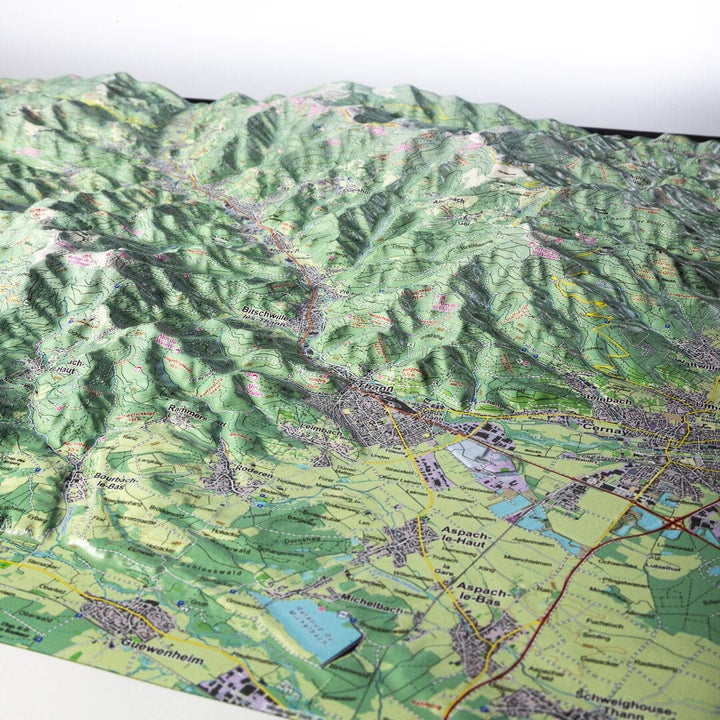 Carte en relief - Vosges - Grand Ballon - Ballon d'Alsace - 70 x 50 x 3,2 cm | Dénivelés Editions carte en relief Dénivelés Editions 