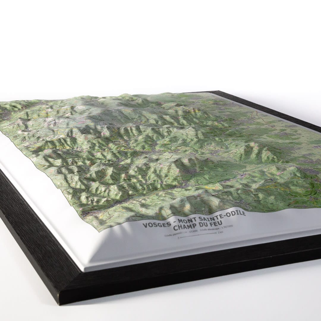 Carte en relief - Vosges : Mont Sainte Odile, Champ du Feu - 50 x 70 cm | Dénivelés Editions carte en relief Dénivelés Editions