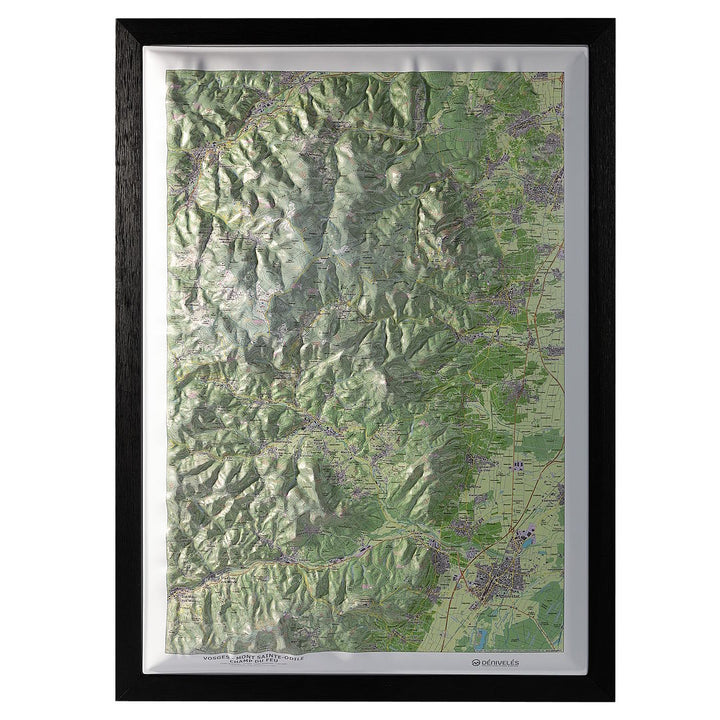 Carte en relief - Vosges : Mont Sainte Odile, Champ du Feu - 50 x 70 cm | Dénivelés Editions carte en relief Dénivelés Editions