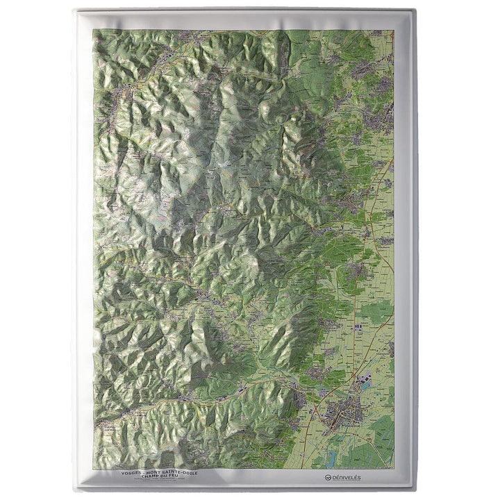 Carte en relief - Vosges : Mont Sainte Odile, Champ du Feu - 50 x 70 cm | Dénivelés Editions carte en relief Dénivelés Editions