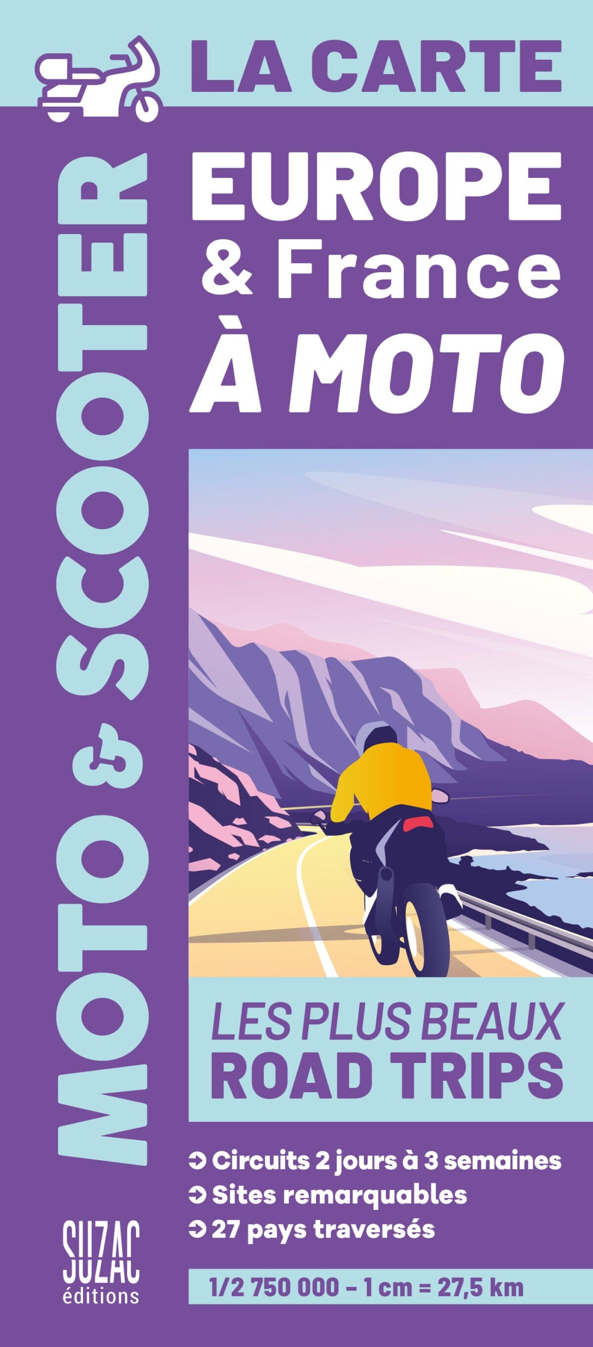 Carte - Europe & France à moto, les plus beaux road trips carte cycliste Suzac Editions 