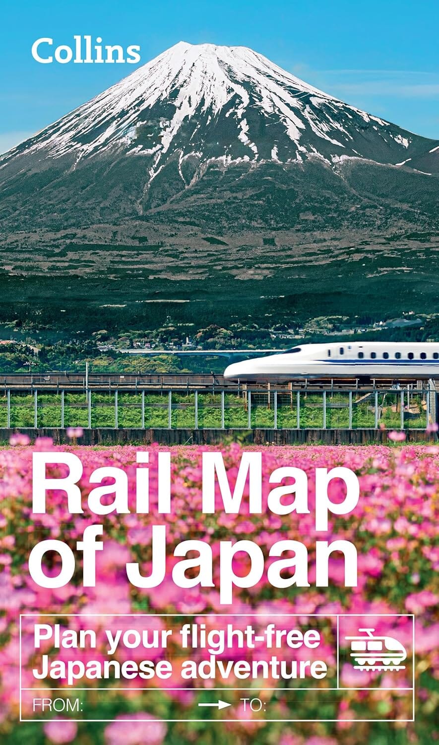 Carte ferroviaire - Japon | Collins Rail Map carte routière Collins 