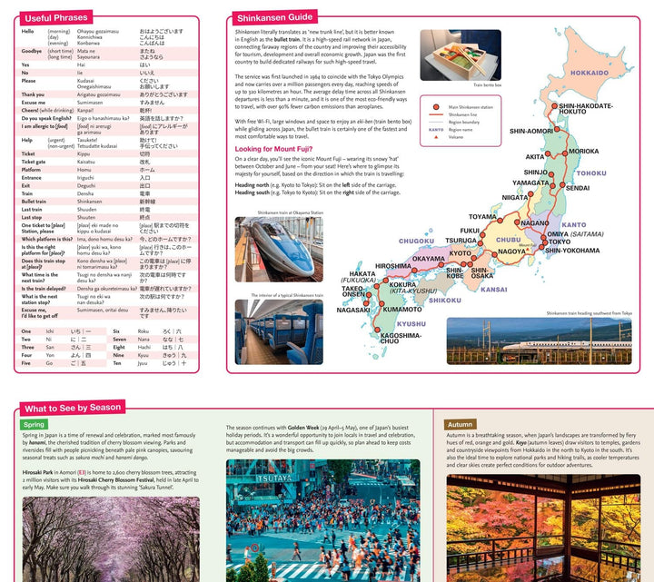 Carte ferroviaire - Japon | Collins Rail Map carte routière Collins 