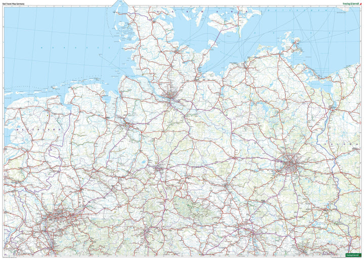 Carte ferrovière - Allemagne | Freytag & Berndt carte routière Freytag & Berndt 