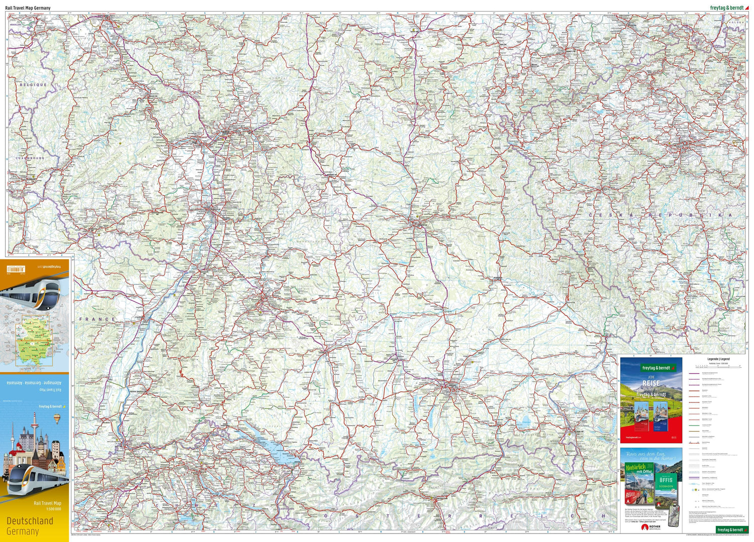 Carte ferrovière - Allemagne | Freytag & Berndt carte routière Freytag & Berndt 