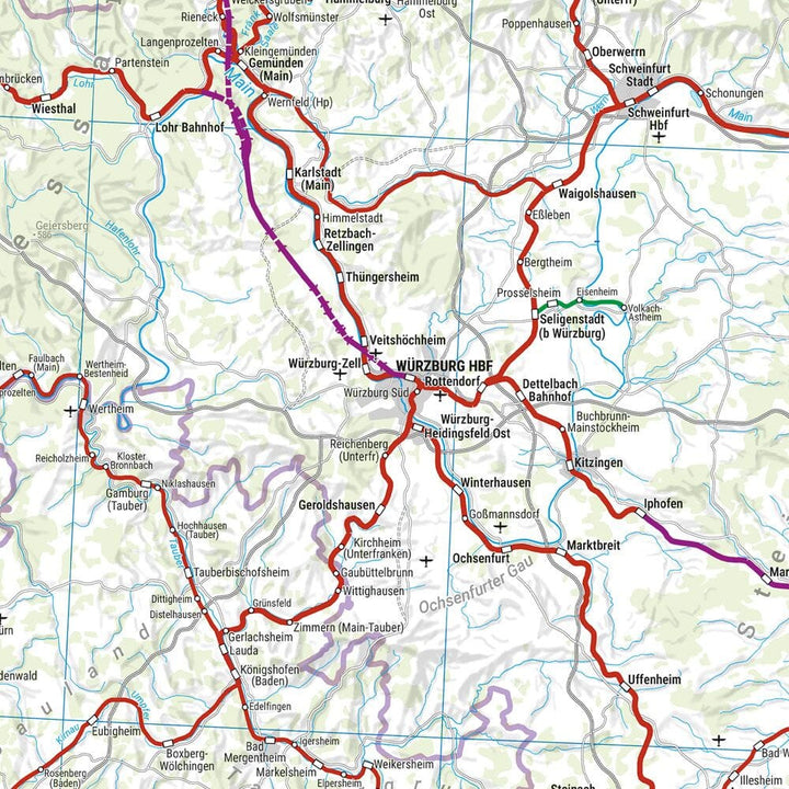 Carte ferrovière - Allemagne | Freytag & Berndt carte routière Freytag & Berndt 