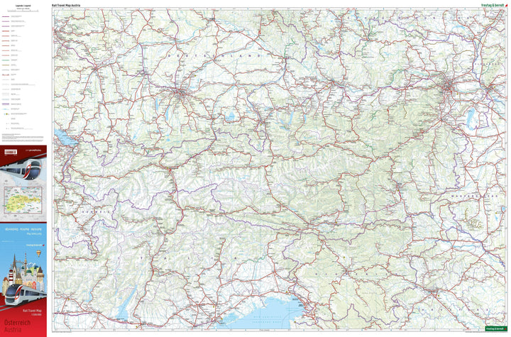 Carte ferrovière - Autriche | Freytag & Berndt carte routière Freytag & Berndt 
