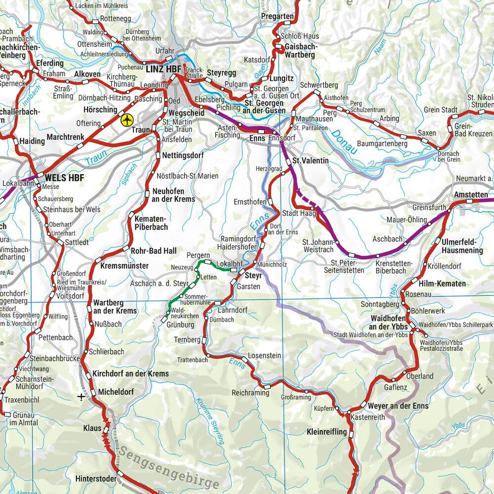 Carte ferrovière - Autriche | Freytag & Berndt carte routière Freytag & Berndt 