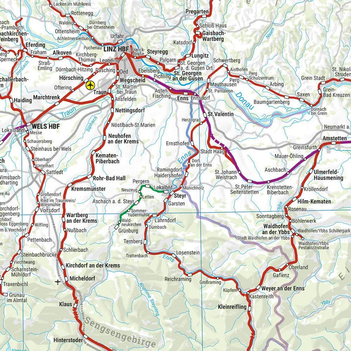 Carte ferrovière - Autriche | Freytag & Berndt carte routière Freytag & Berndt 