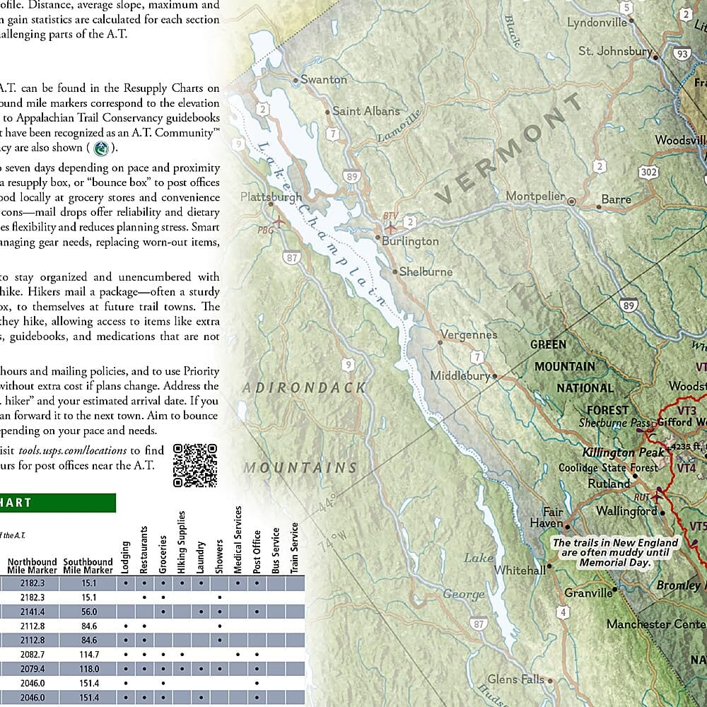 Carte générale - Appalachian Trail | National Geographic carte de randonnée National Geographic 